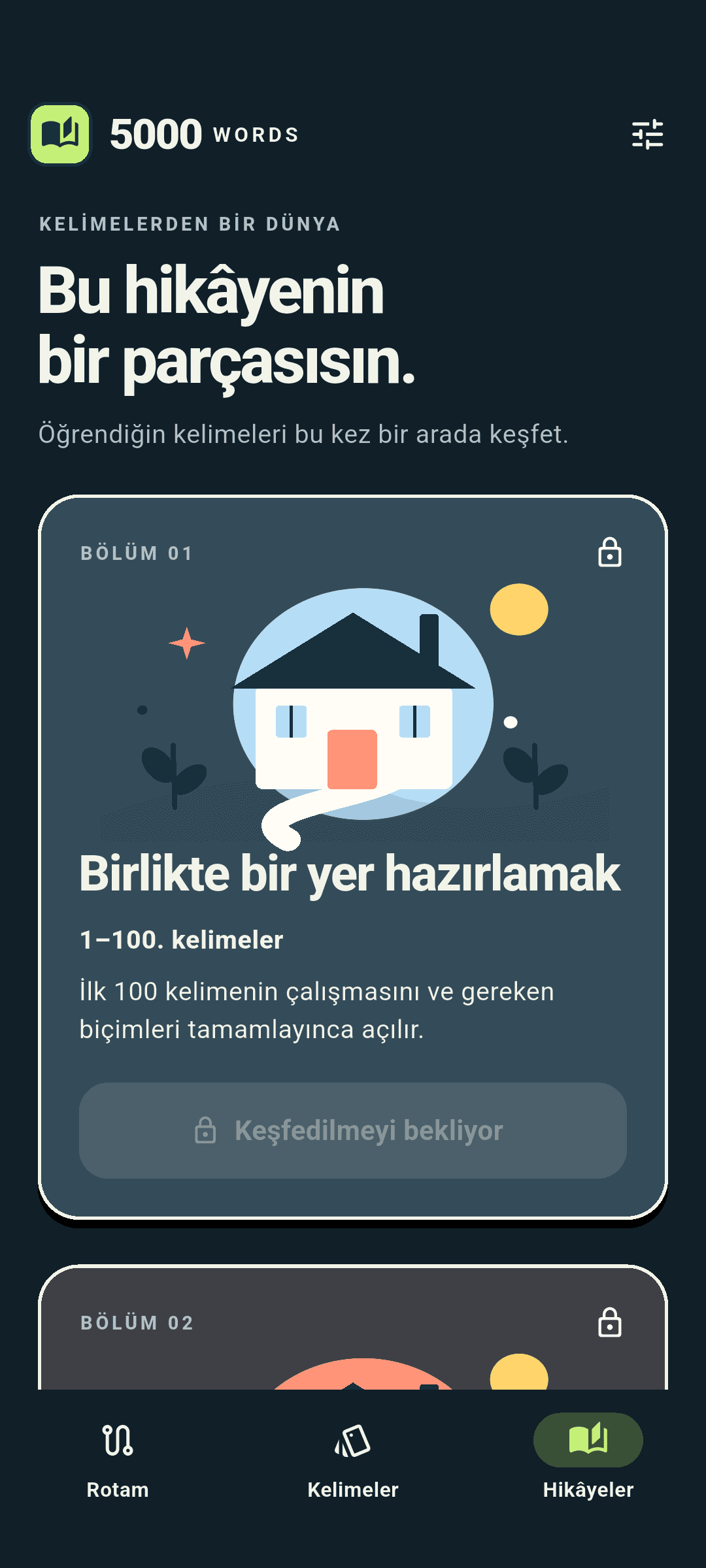Android'de 5000 Words koyu hikâye koleksiyonu